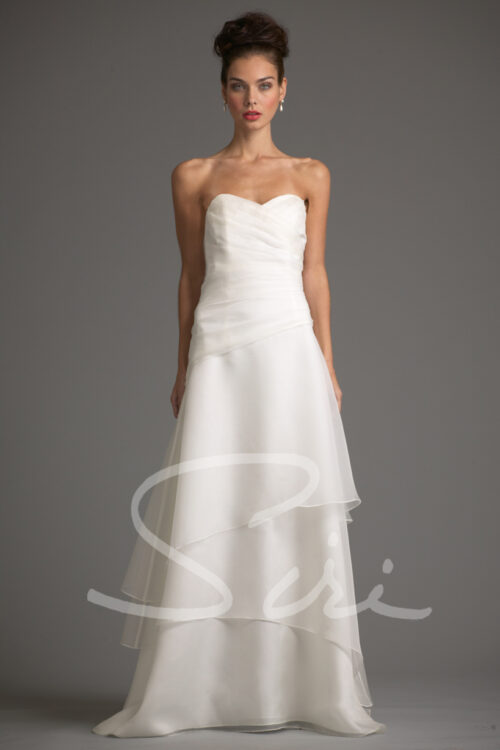 Sweetheart Bridal Gown with layered skirt