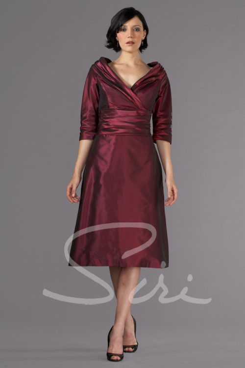 Bordeaux Dress with Sleeve