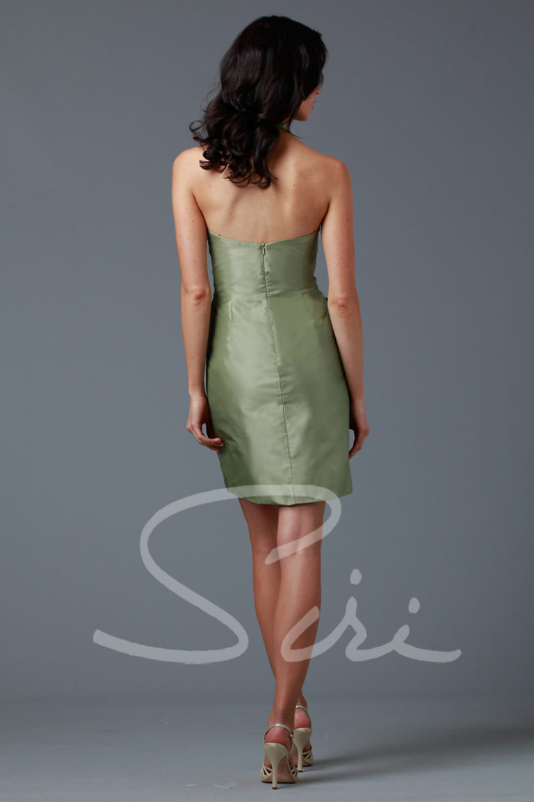 Green fitted dress for special occasion