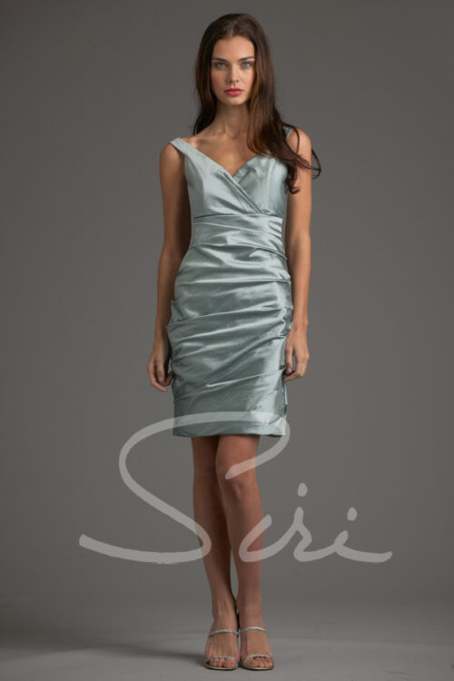 blue cocktail fitted dress