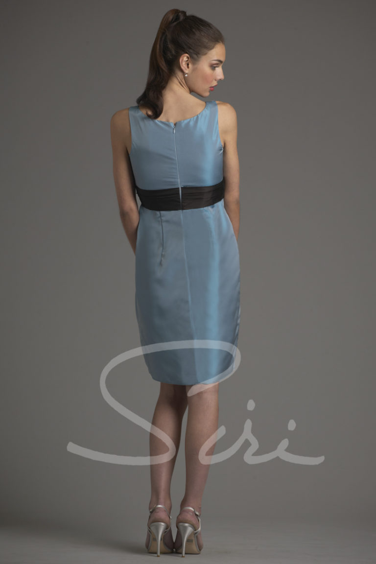 blue empire dress