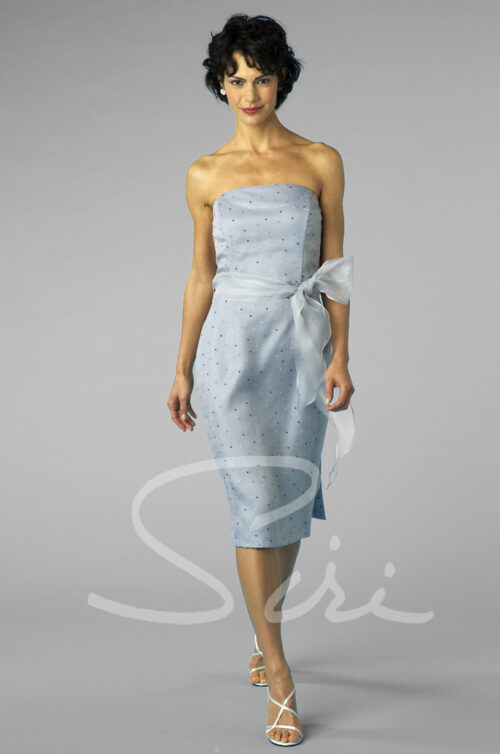 silver strapless dress for wedding