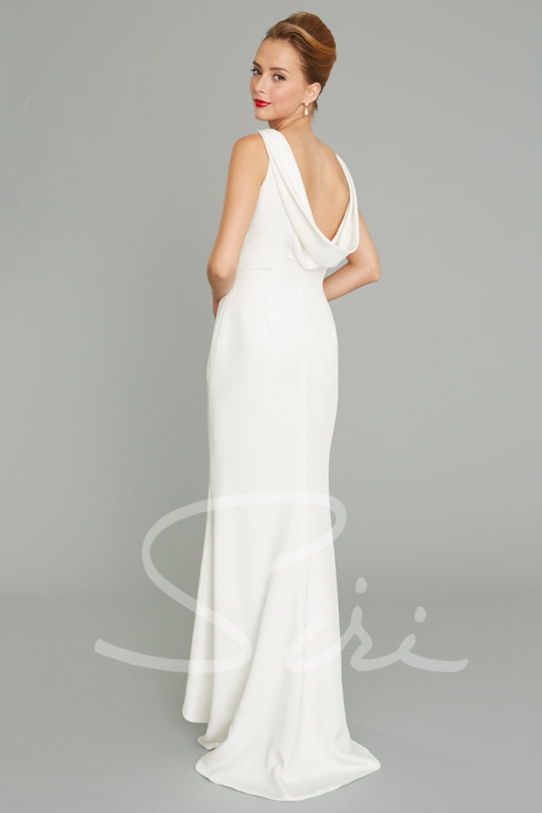Silk crepe Bridal Gown