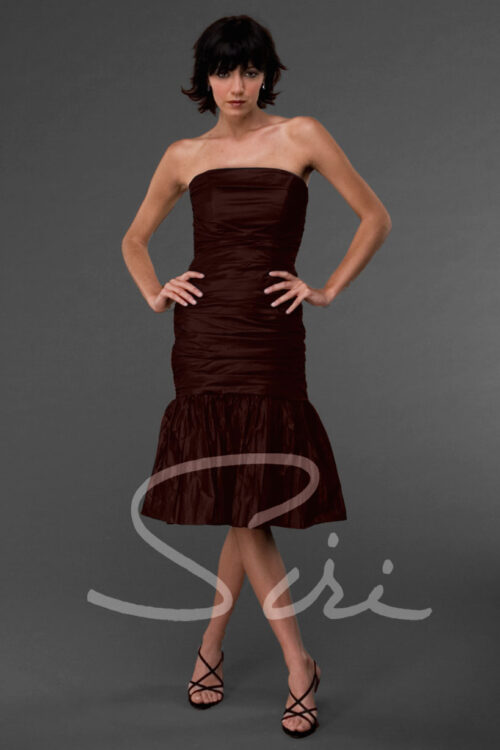 Dark red cocktail dress