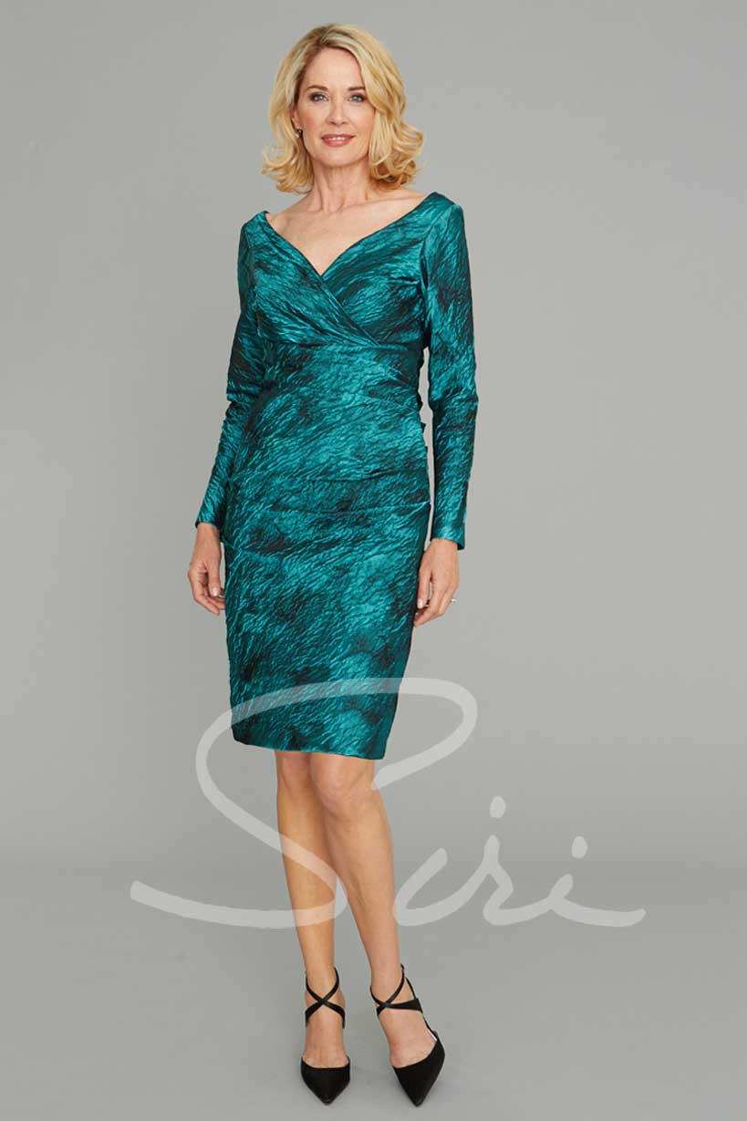 teal occasion dress