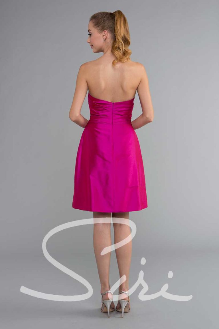 Pink strapless dress