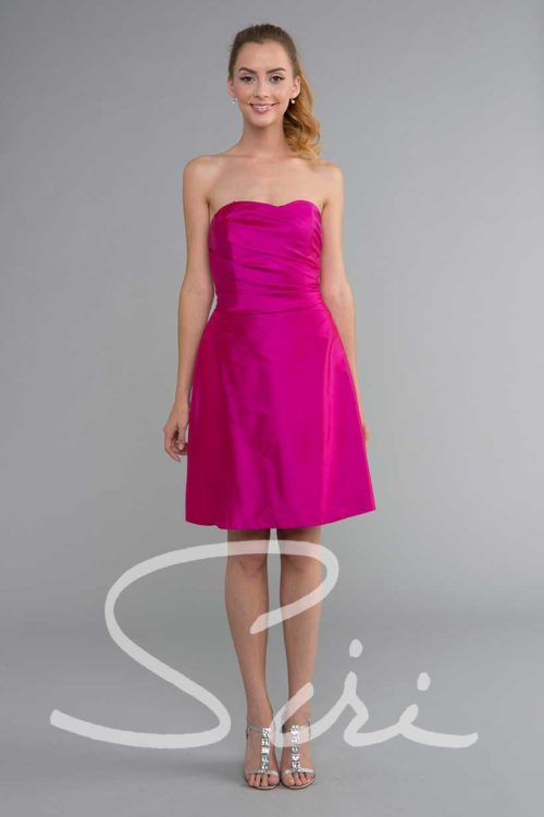 Fuchsia strapless dress