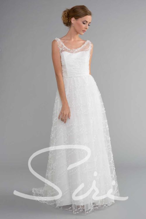 Embroidered Tulle Bridal Gown