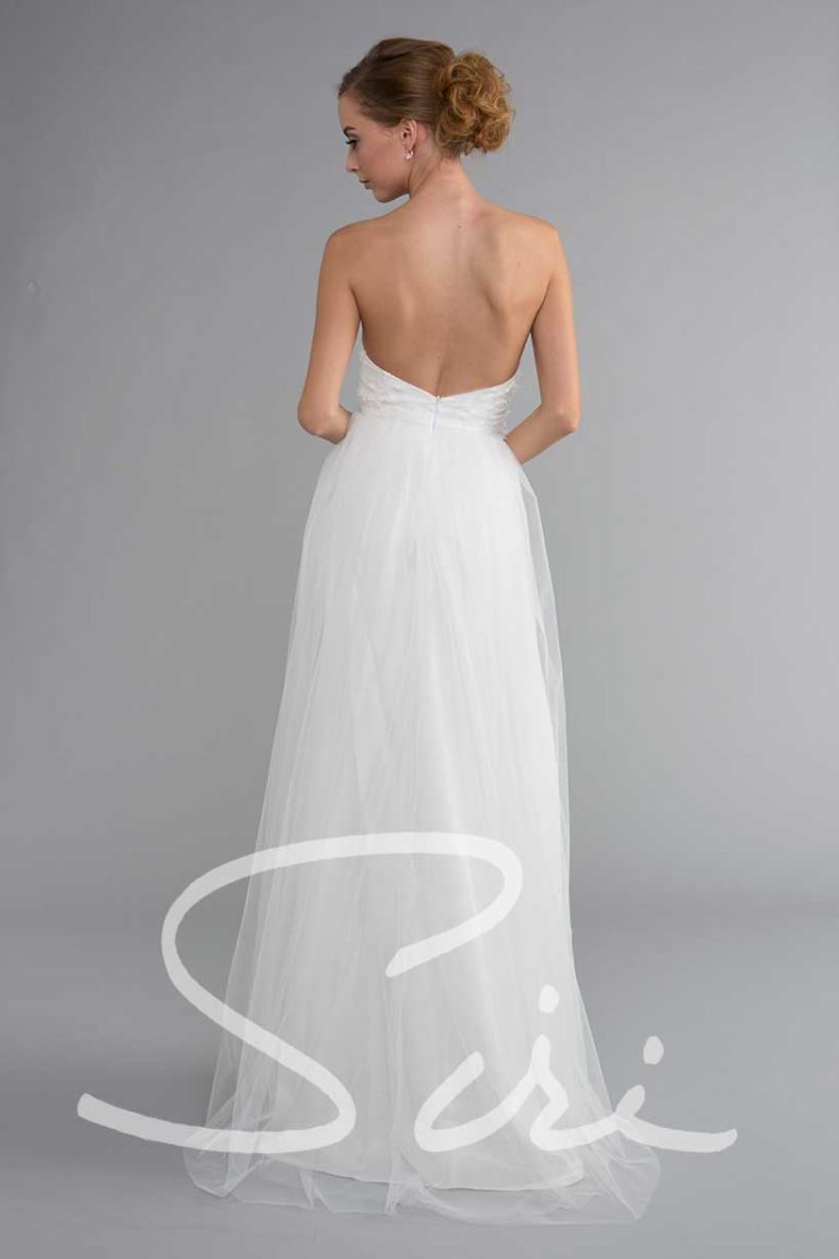 Low back bridal gown