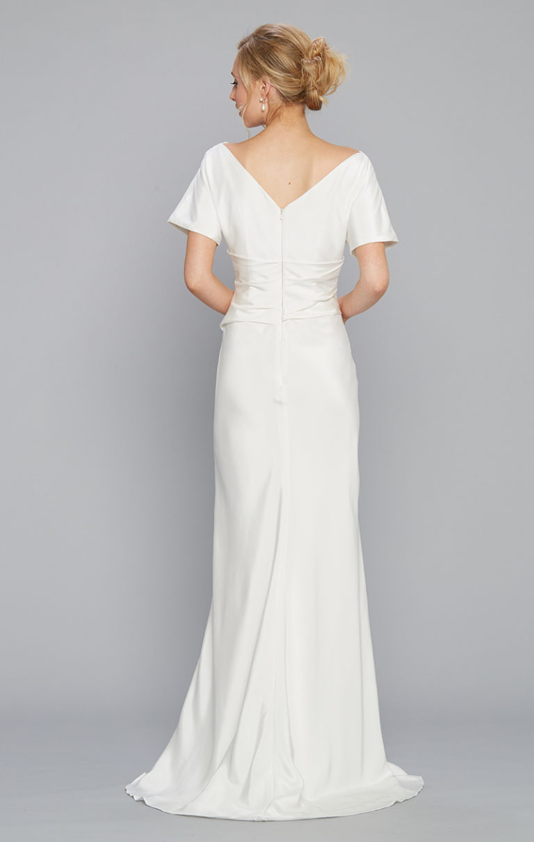 Silk crepe Bridal Gown