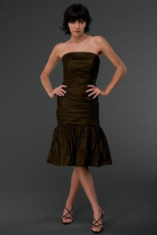 Dark Brown fitted dress