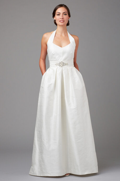 Halter bridal gown