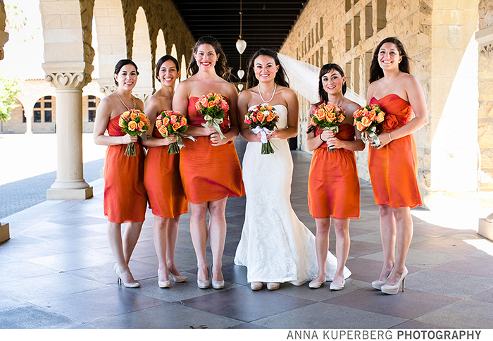 persimmon bridesmaid dresses