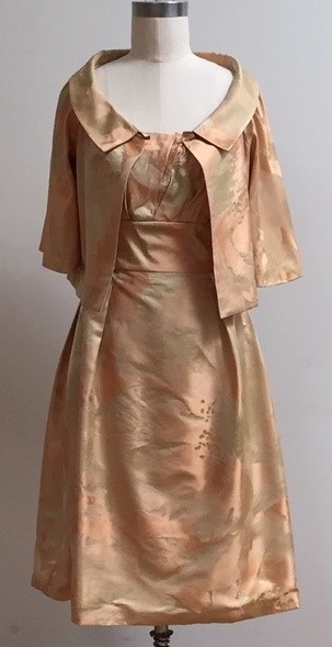 gold mother of the bride dress and jacket