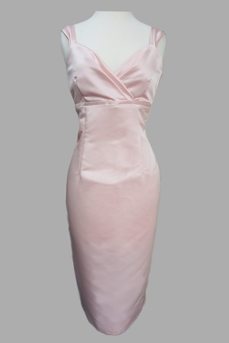 pale pink cocktail dress