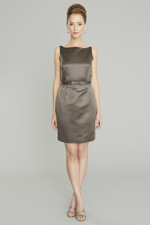 Siri - San Francisco Cocktail Dresses - Eliza Dress 9130 - Satin - Slate Grey