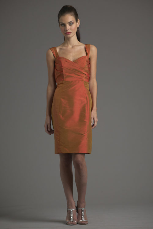 Siri Dresses-Ginger Dress 9334-Shantung-Burnt Orange-San Francisco-California
