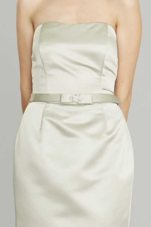 Siri Dresses - Narrow Bow Belt SA25 - Silver Taupe - San Francisco - California