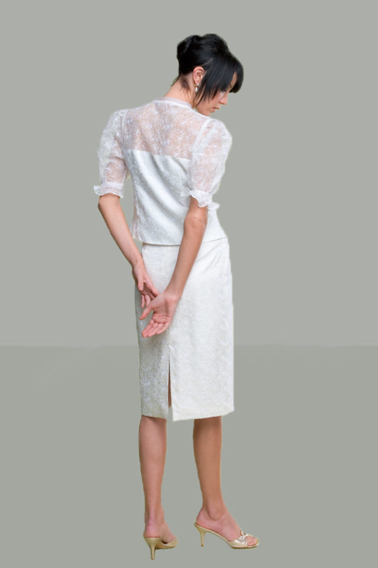 Siri -Bridal Sale - Parisian Blouse 5936 and Back Slit Skirt 9620 - San Francisco