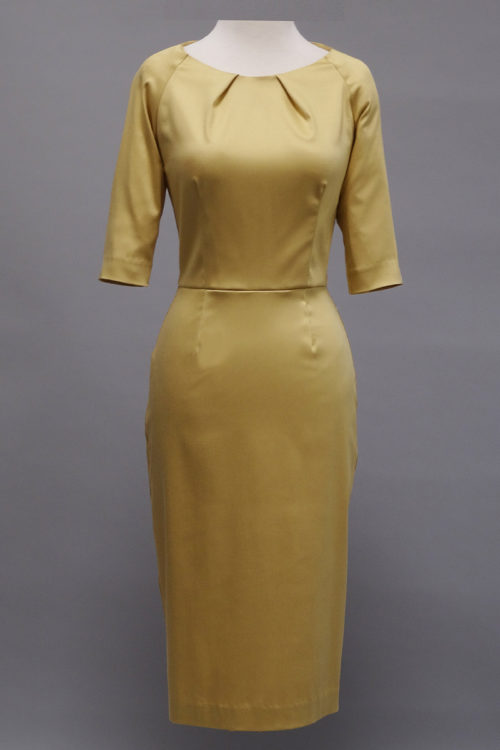 Gold 3/4 sleeve Dress