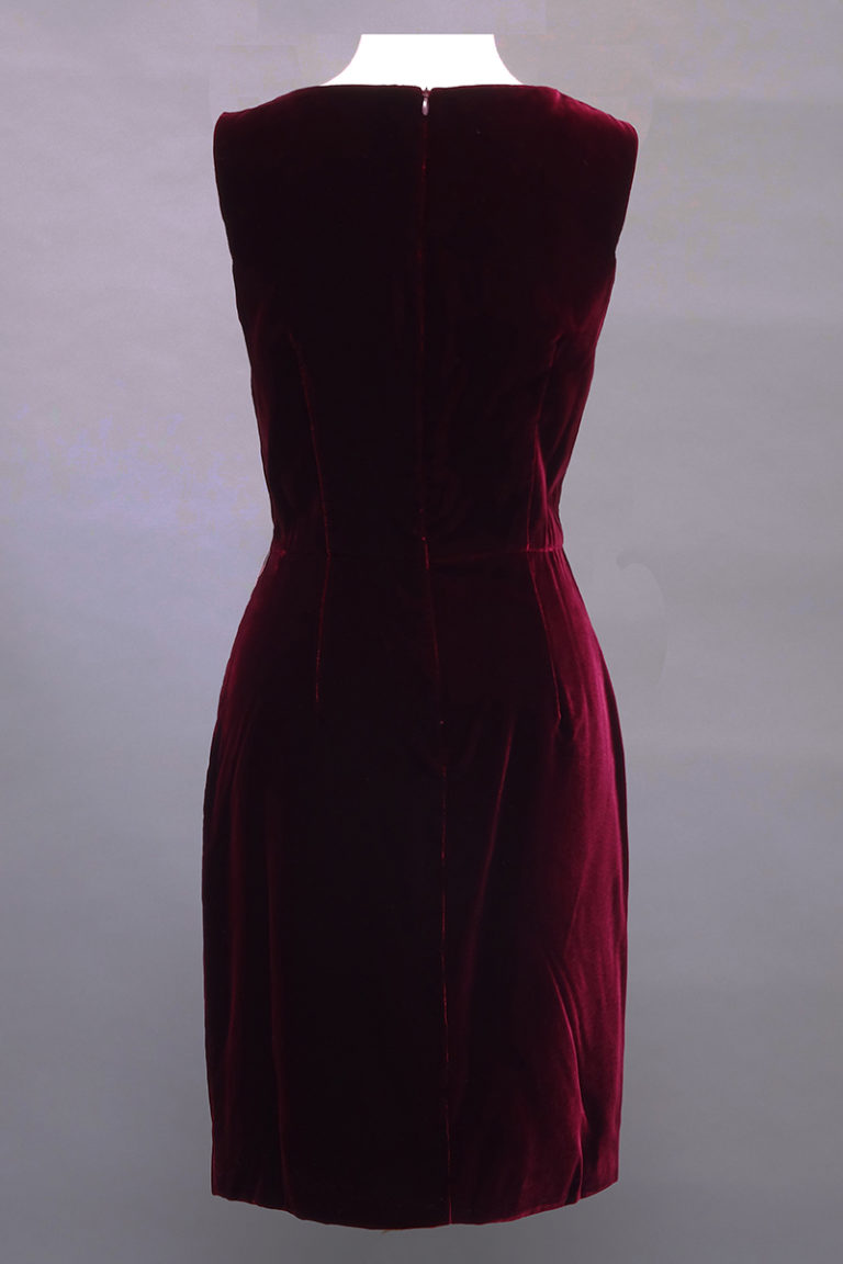 burgundy velvet dress