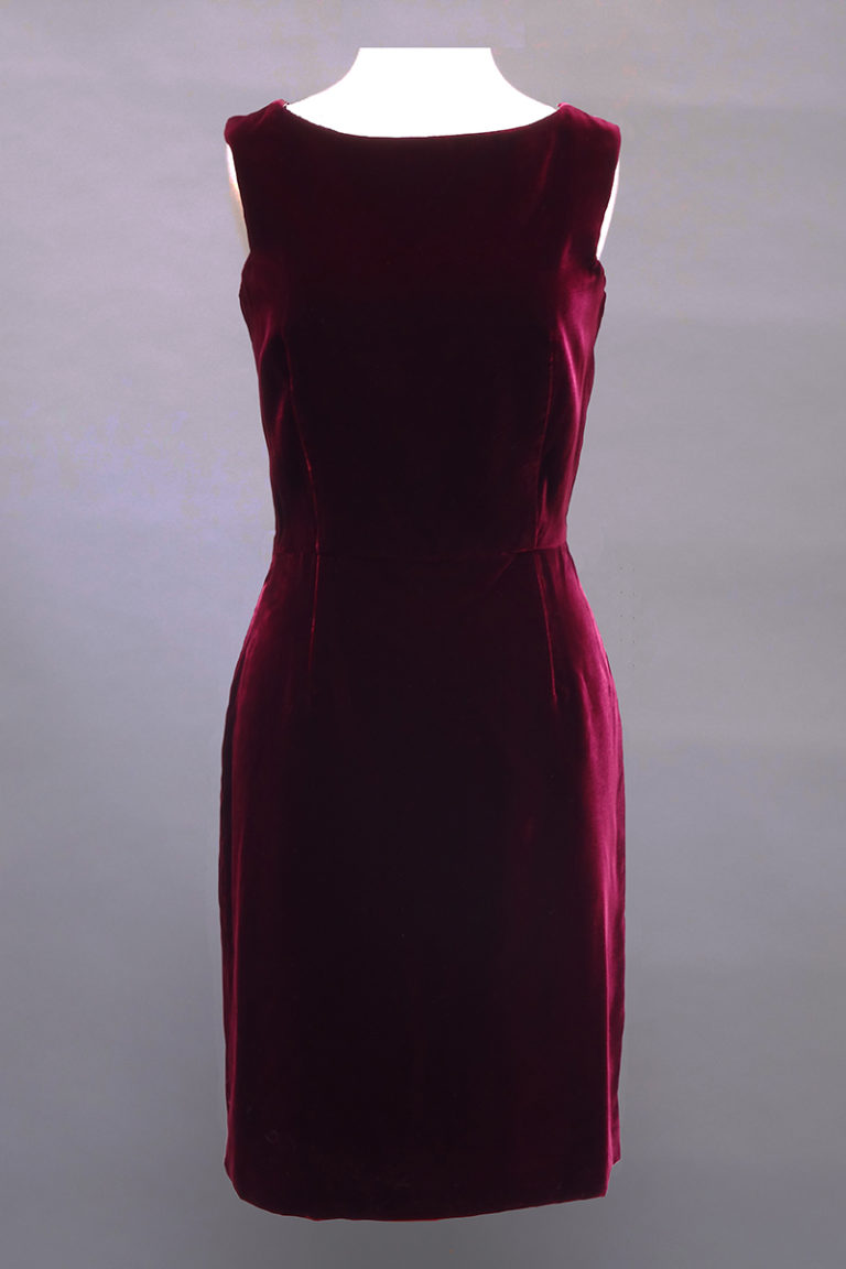 burgundy velvet dress