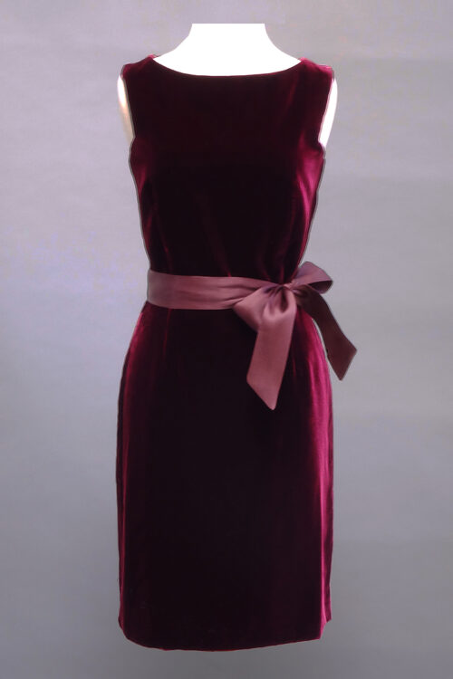 burgundy velvet dress