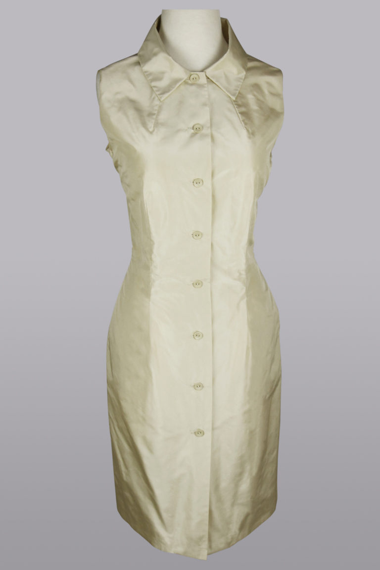 champagne shirt dress for luncheon