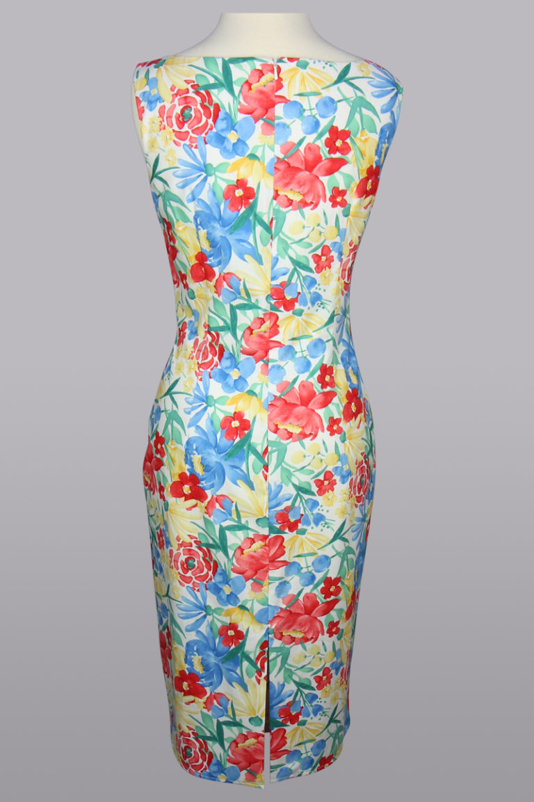 Cotton floral sheath dress