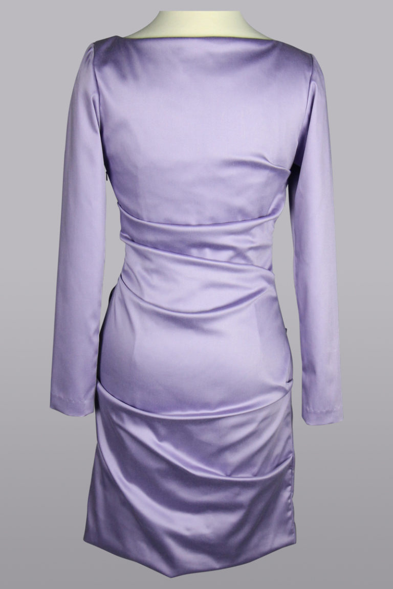 long sleeve purple dress