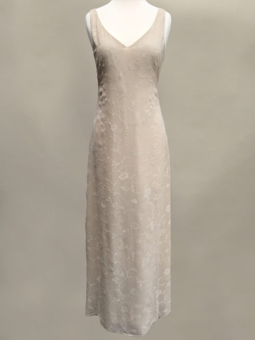 champagne floral gown