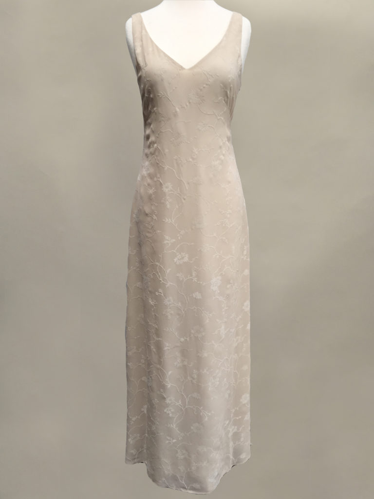 champagne floral gown