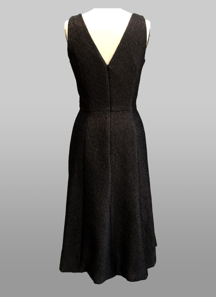 V neck textured cocktail dress