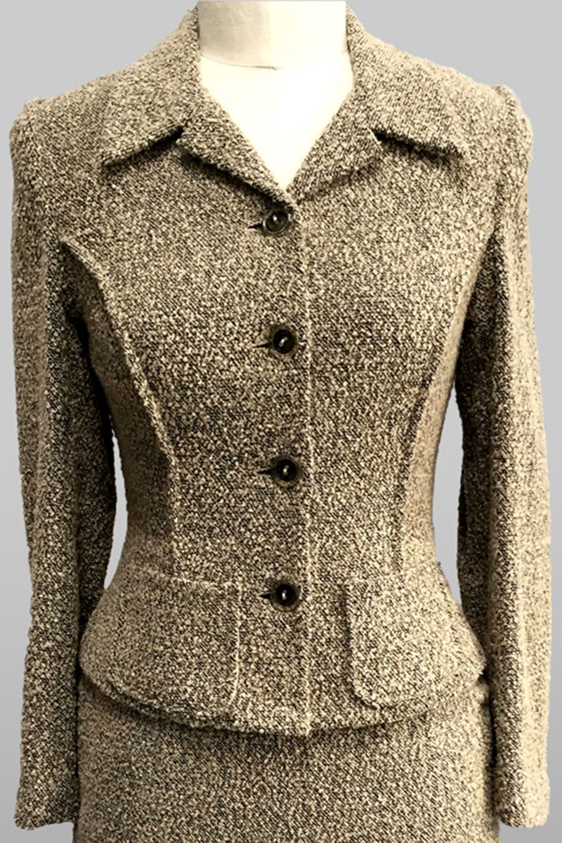 beige boucle jacket