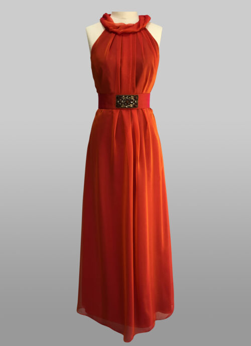 Silk chiffon gown