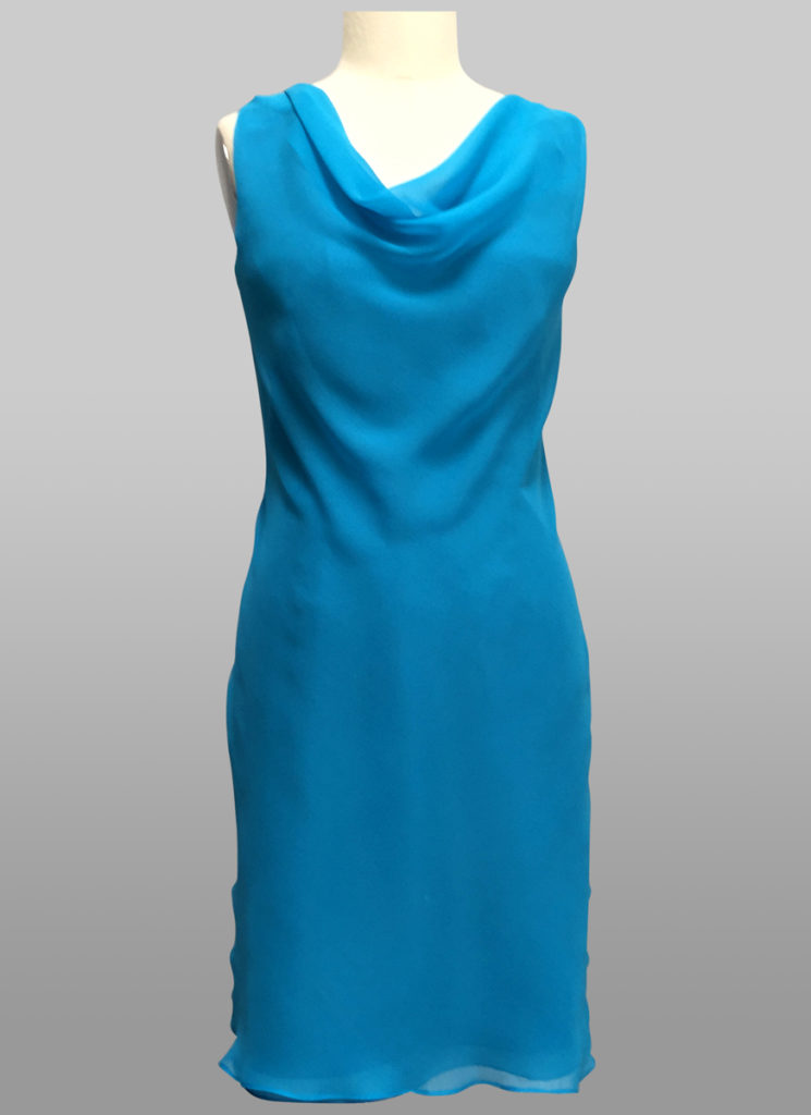 Blue chiffon dress