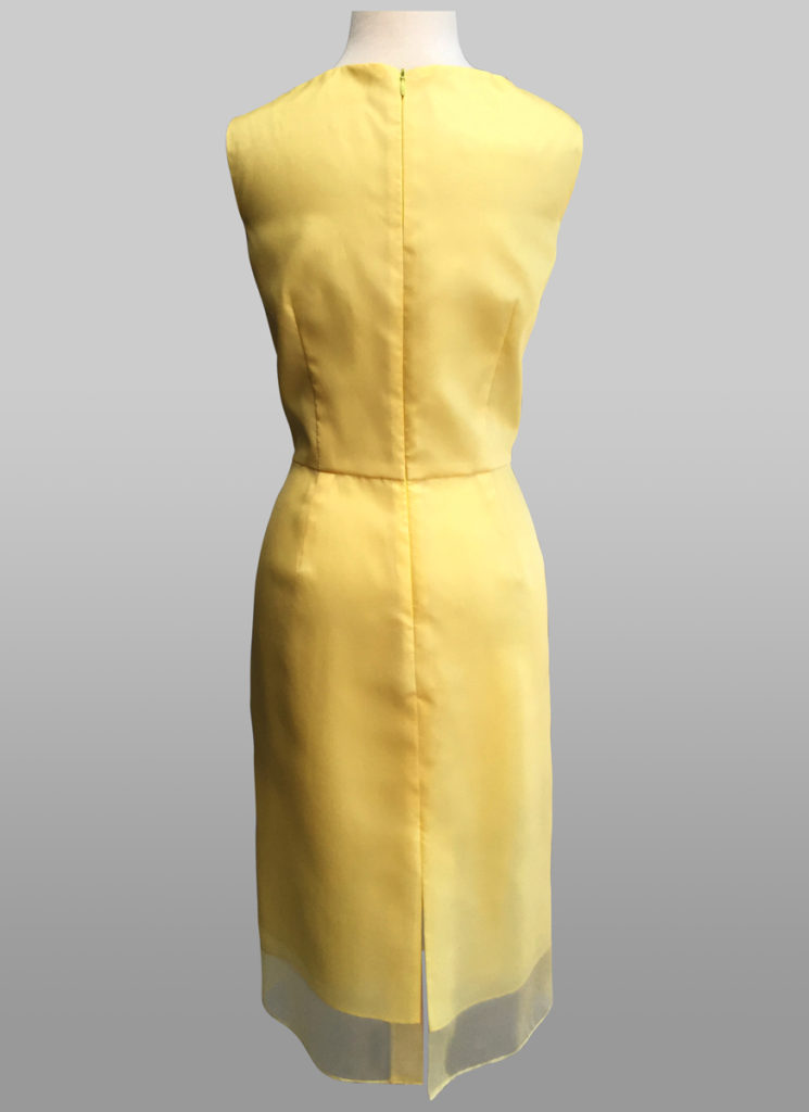 Yellow organza dress - back