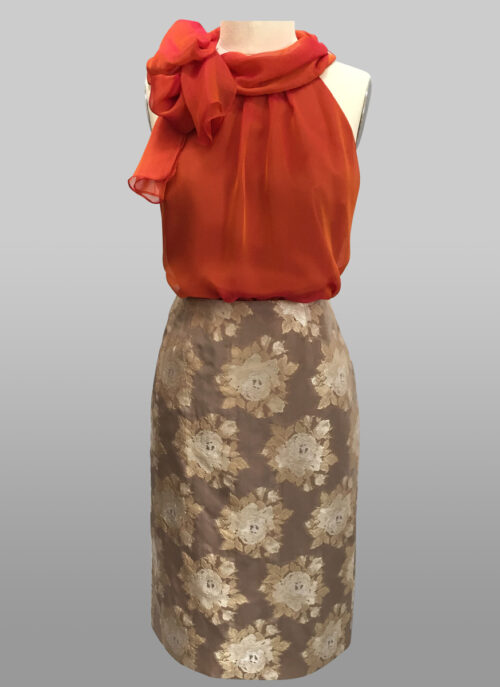 Siri Chiffon Sleeveless Top and Slim Skirt