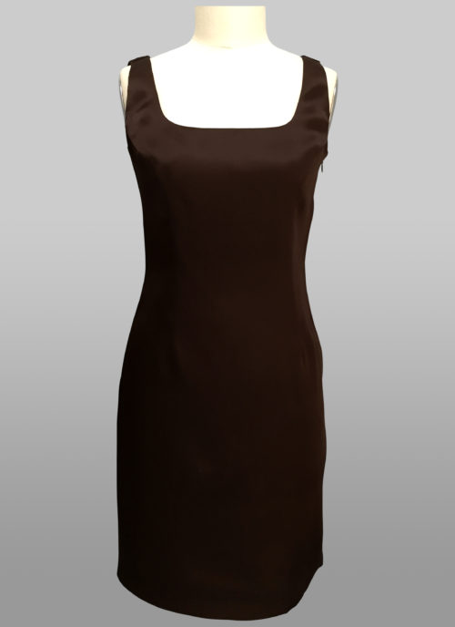 Chocolate sheath dress