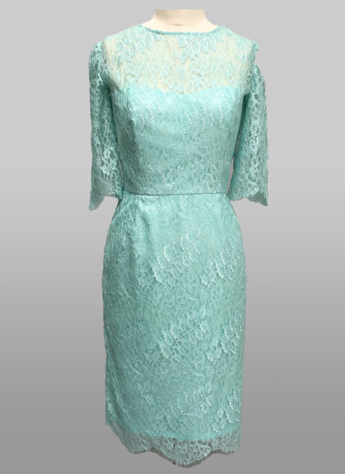 Aqua lace dress