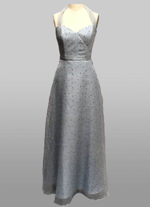 Silver organza gown