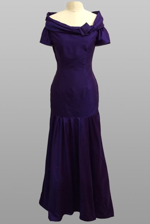 purple gown