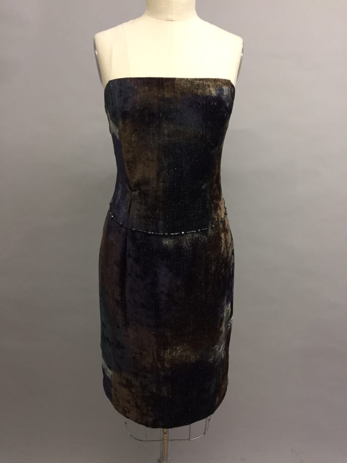 Siri ombre velvet dress