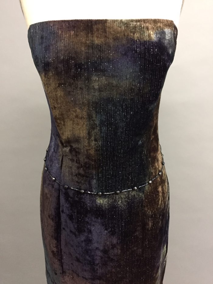 Ombre velvet dress