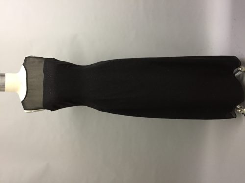 black A-line evening gown