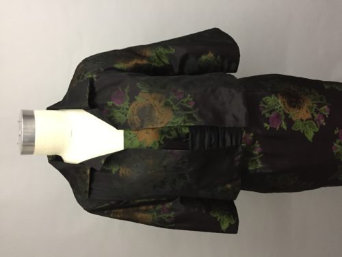 black silk floral jacket
