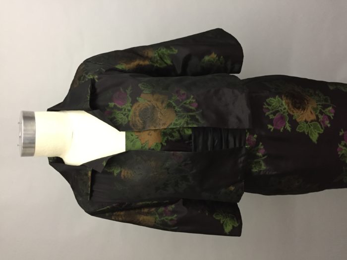 black silk floral jacket