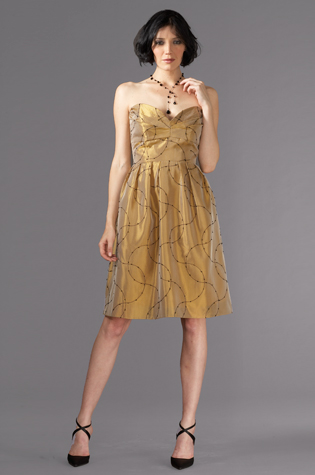 Gold Cocktail Dress