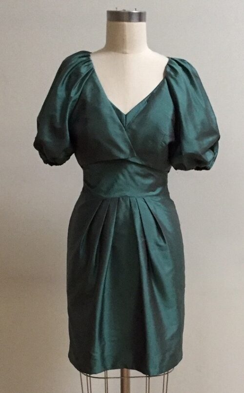 Dark Green A-line Dress and Jacket