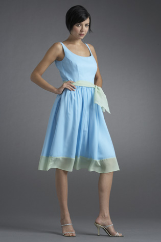 Blue chiffon dress
